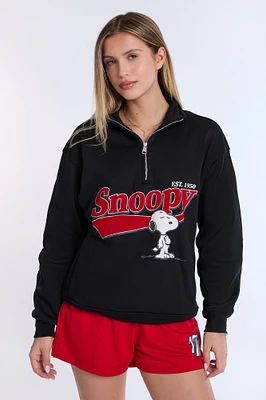 Chandail à col zippé Peanuts Snoopy
