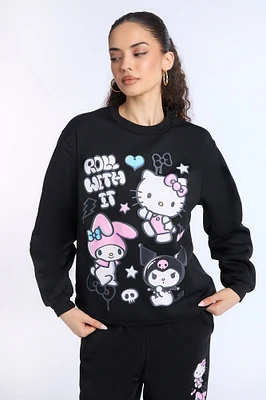 Hello Kitty Graphic Crew Neck Sweatshirt