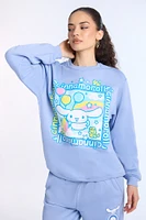 Cinnamoroll Balloon Graphic Crew Neck Sweatshirt