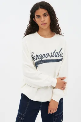 Aéropostale Graphic Crew Neck Boyfriend Pullover Sweatshirt