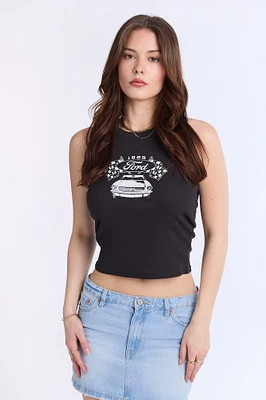 Ford Graphic Rhinestones Tank Top