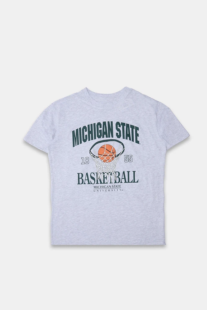 Michigan State Basketball Graphic Boyfriend Tee