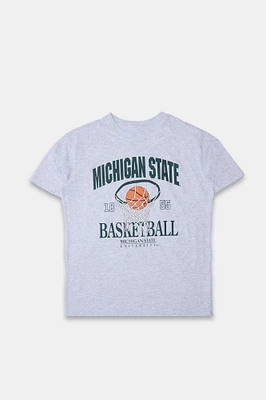 Michigan State Basketball Graphic Boyfriend Tee