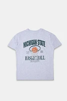 Michigan State Basketball Graphic Boyfriend Tee