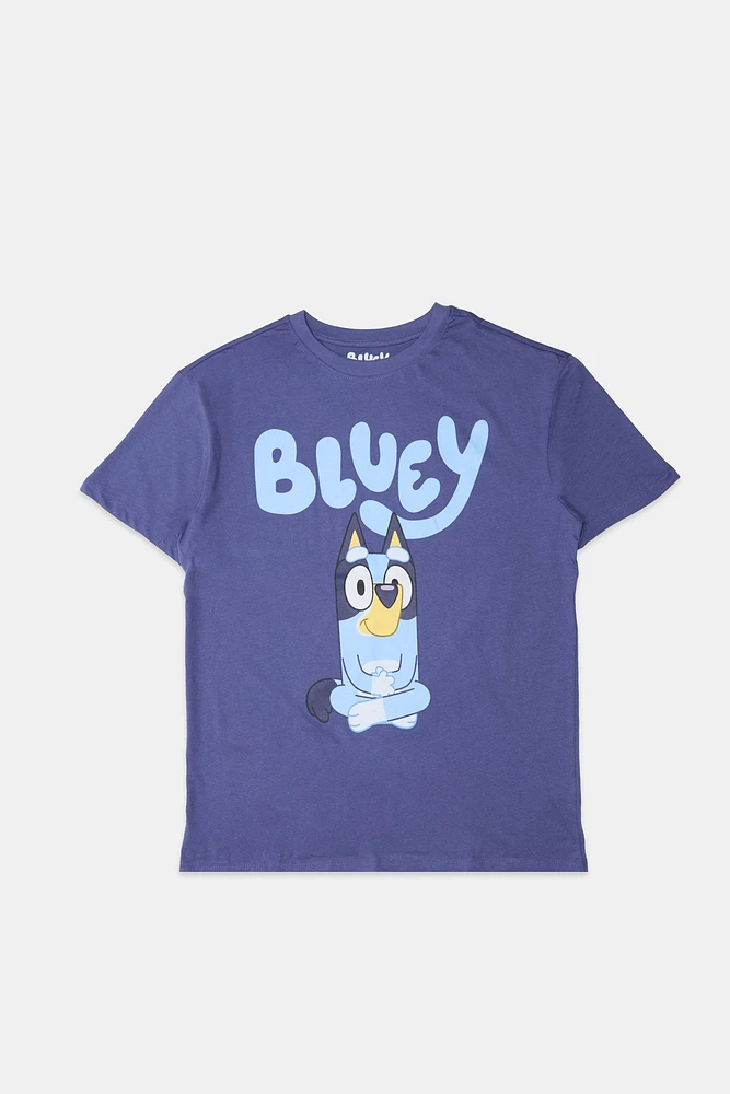 T-shirt coupe garçonne imprime? graphique Bluey