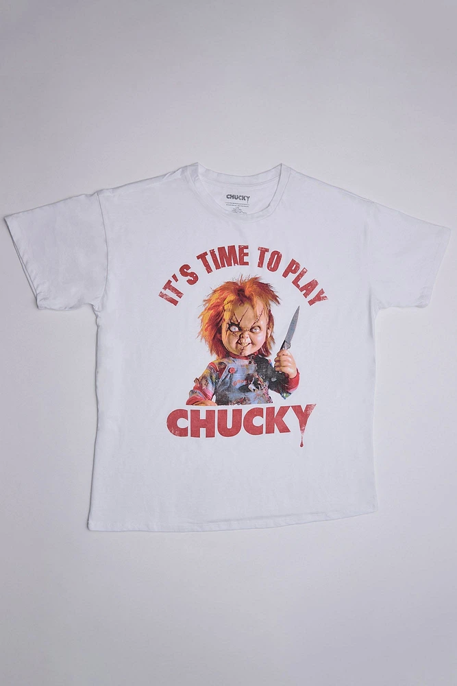 T-shirt décontracté imprimé graphique Chucky Play