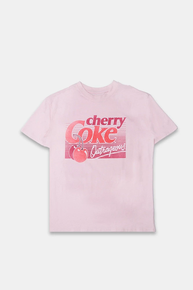 Cherry Coca-Cola Graphic Boyfriend Tee