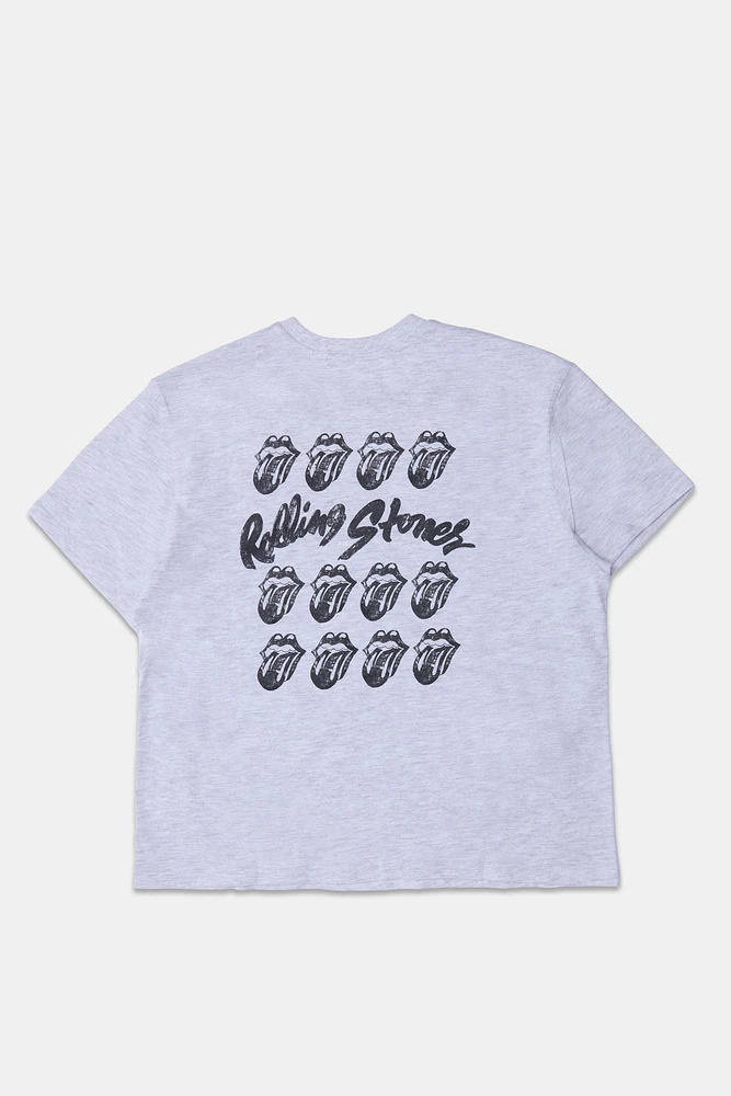 The Rolling Stones Graphic Boxy Cropped Tee
