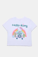 Hello Kitty Car Graphic Boxy Cropped Tee