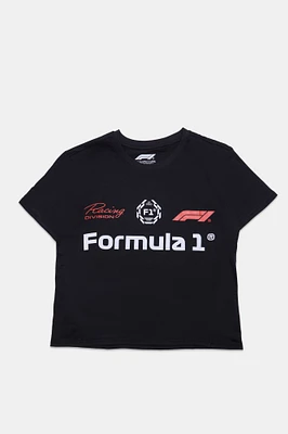 Formula 1 Graphic Boxy Cropped Tee