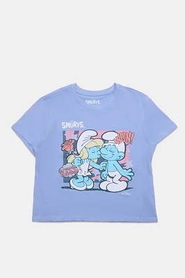 The Smurfs Graphic Boxy Cropped Tee
