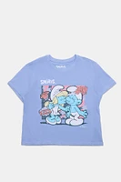 The Smurfs Graphic Boxy Cropped Tee