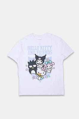 Hello Kitty And Friends Crest Graphic Boyfriend Tee