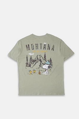 Camp Snoopy Peanuts Montana Graphic Boyfriend Tee