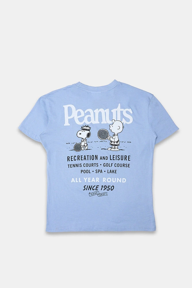 Peanuts Tennis Graphic Boyfriend Tee