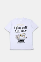 Peanuts Golf Club Graphic Boyfriend Tee