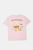 Pompompurin Glitter Graphic Boyfriend Tee