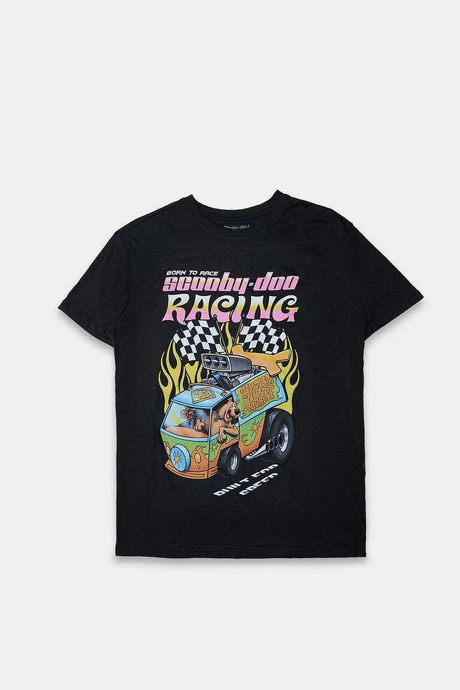 T-shirt coupe garçonne imprime? graphique Scooby-Doo! Racing