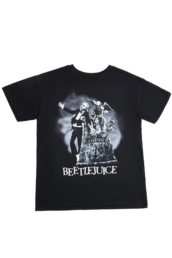 T-shirt décontracté imprimé graphique Beetlejuice Grave