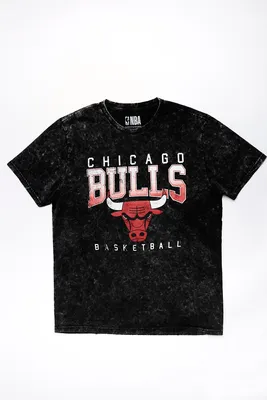 Chicago Bulls Basketball Graphic Acid Wash Tee