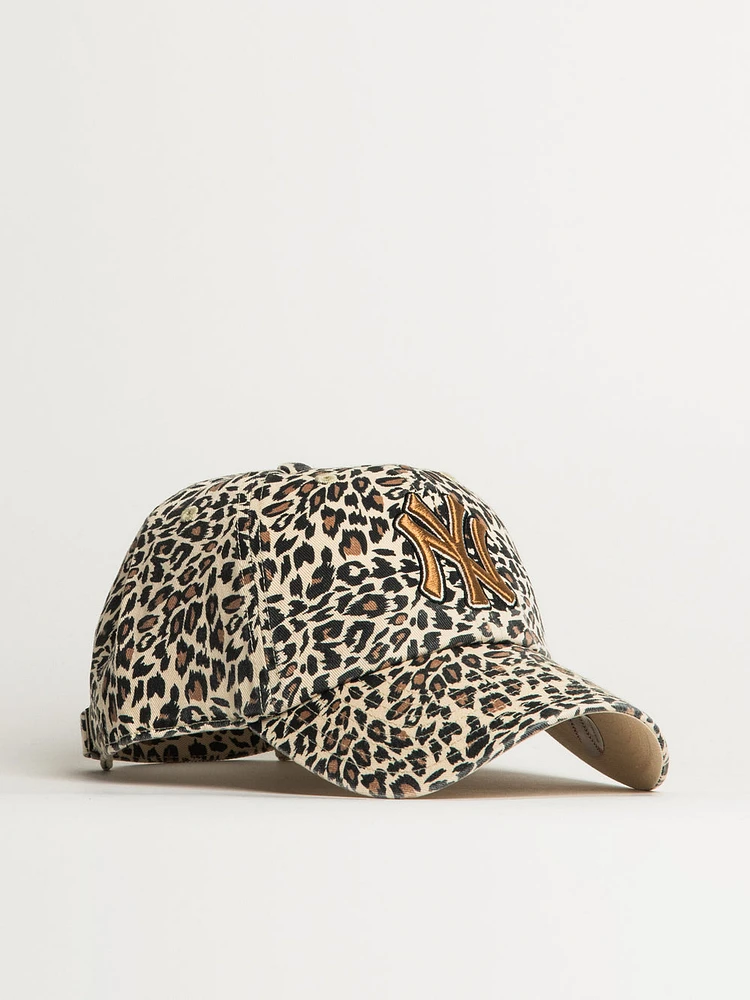 47 LISA LEOPARD CLEAN UP CAP - YANKEES