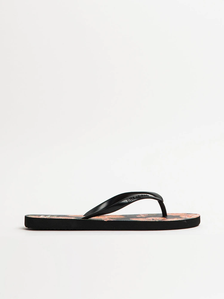 WOMENS BILLABONG DAMA BLACK OVERFLOW SANDALS