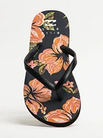 WOMENS BILLABONG DAMA BLACK OVERFLOW SANDALS