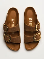 WOMENS BIRKENSTOCK ARIZONA BIG BUCKLE OILED LEATHER SANDALS