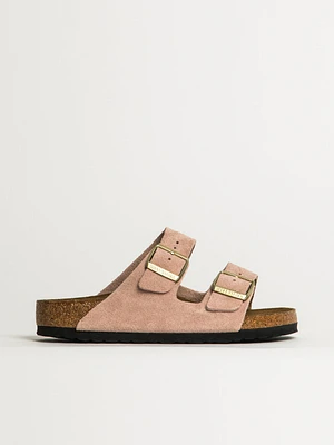 WOMENS BIRKENSTOCK ARIZONA SUEDE SANDALS - REGULAR LIGHT ROSE