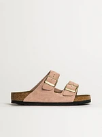 WOMENS BIRKENSTOCK ARIZONA SUEDE SANDALS - REGULAR LIGHT ROSE