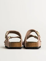 WOMENS BIRKENSTOCK ARIZONA SUEDE SANDALS - REGULAR LIGHT ROSE