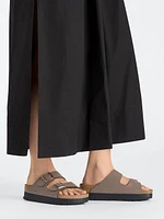 WOMENS BIRKENSTOCK ARIZONA VEGAN PLATFORM SANDALS - MEDIUM/NARROW MOCHA