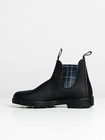 MENS BLUNDSTONE ORIGINAL - BLK/NAVY TARTAN