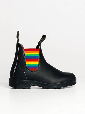 WOMENS BLUNDSTONE ORIGINAL BLACK WITH RAINBOW ELASTIC