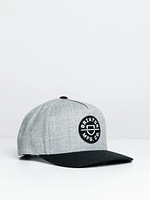 BRIXTON CREST CROSSOVER MP HAT - GREY/BLACK