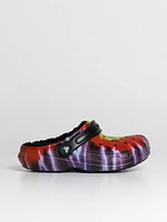 WOMENS CROCS CLASSIC LINED TIE DYE GRAPHIC CLOGS - CLEARANCE