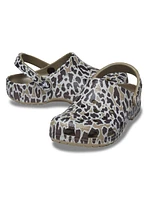 WOMENS CROCS CLASSIC ANIMAL PRNT CLOG - CLEARANCE