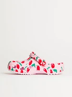 WOMENS CROCS CLASSIC FRESH FRUITS CLOG - ROSE