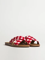 WOMENS HARLOW CAMI SANDALS - RED GINGHAM
