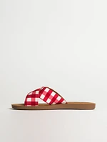 WOMENS HARLOW CAMI SANDALS - RED GINGHAM