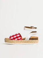 WOMENS HARLOW TOPIC SANDALS - RED GINGHAM