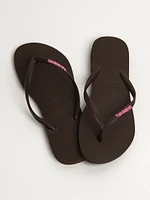WOMENS HAVAIANAS SLIM SPARKLE ME - BROWN
