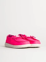 KIDS HEYDUDE WENDY YOUTH STRTECH CANVAS - PINK