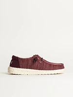 WOMENS HEYDUDE WENDY STRETCH SOX - BURGUNDY
