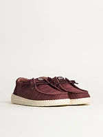 WOMENS HEYDUDE WENDY STRETCH SOX - BURGUNDY