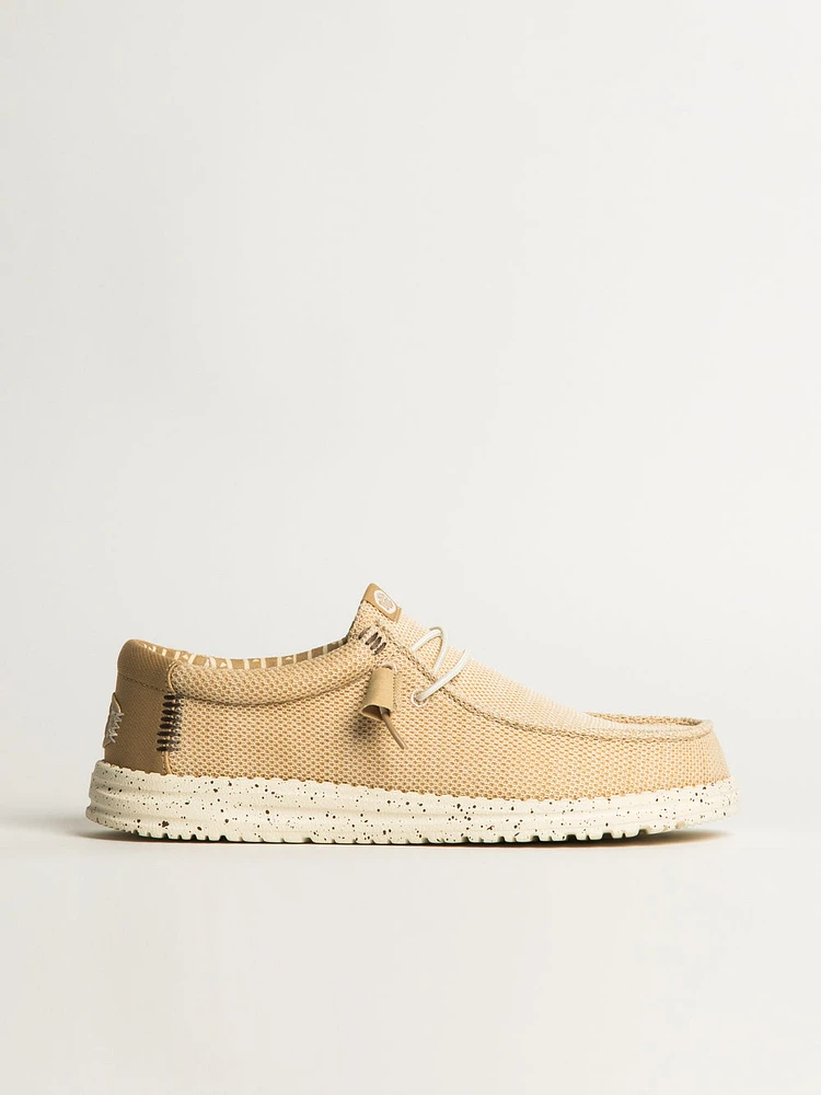 MENS HEYDUDE WALLY STRETCH SOX SLIP-ON - IRISH CREME