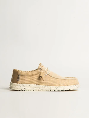 MENS HEYDUDE WALLY STRETCH SOX SLIP-ON - IRISH CREME