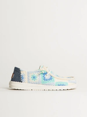 WOMENS HEY DUDE WENDY COTTAGE CROCHET SNEAKER