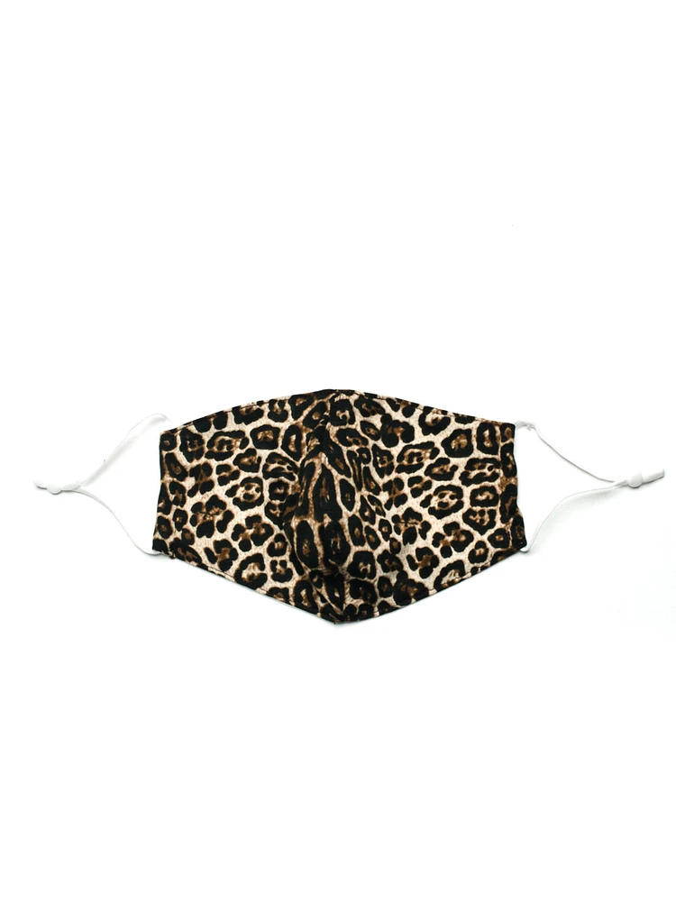 KW FASHION CORP LEOPARD PRINT MASK - DARK - CLEARANCE