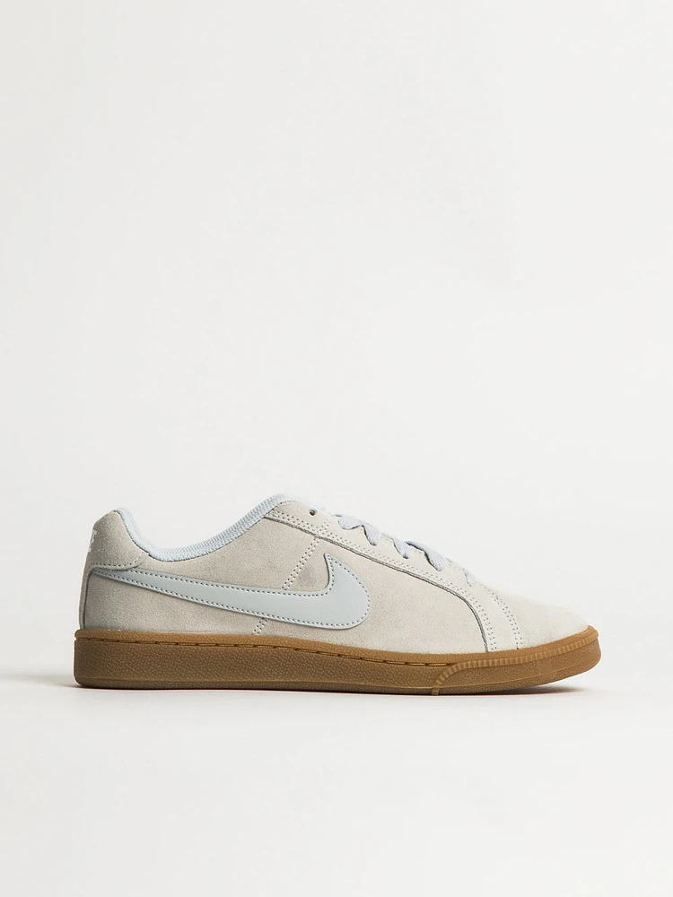 WOMENS NIKE COURT ROYALE SUEDE SNEAKERS - PLATINUM